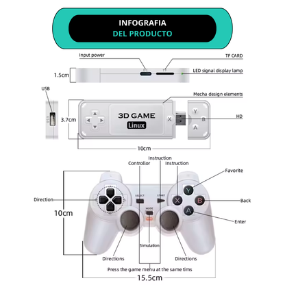 Consola Game Stick Y6 con más de 10.000 juegos retro